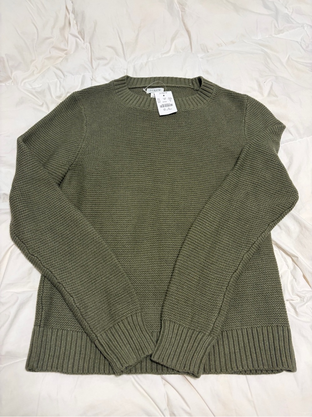 J. Crew Cozy Fall Olive Green Crewneck Sweater